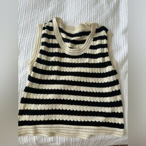 Striped sweater vest